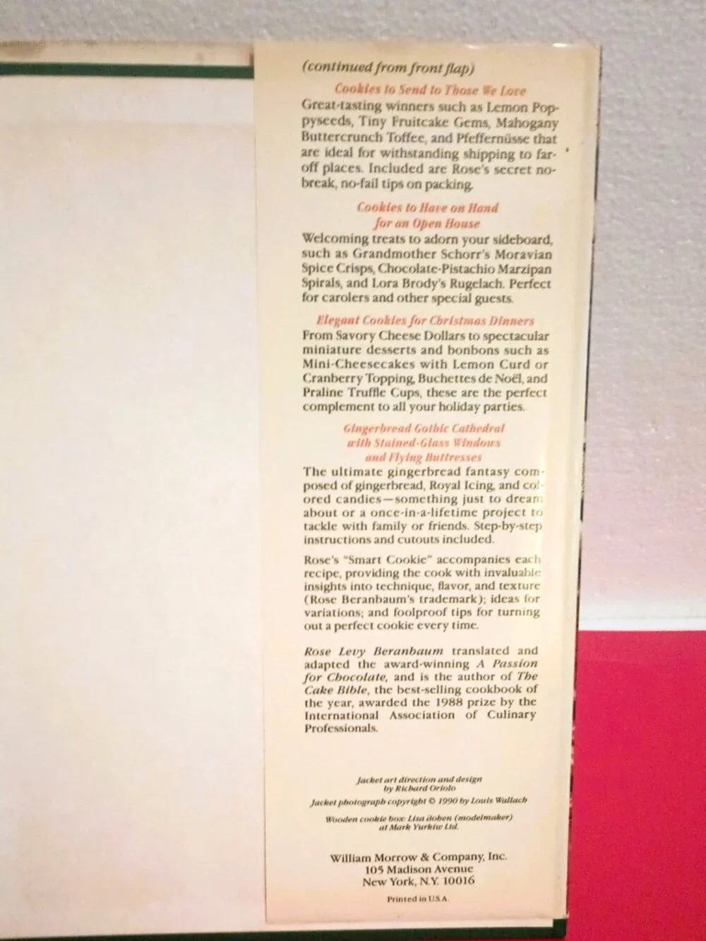 Vintage 1990 Rose's Christmas Cookies Book Recipes By Rose Levy Beranbaum